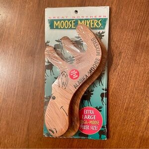 Great Northern Products Wooden Moose Mixers NWT Toss Salad Pasta Laser Engraved